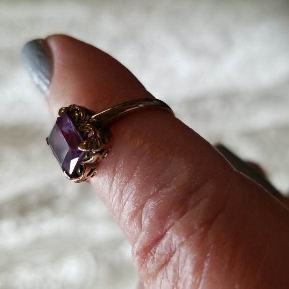 Vintage 10K gold ring with Amethyst stone - Picture 6 of 10